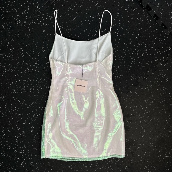 NWT Superdown White Iridescent Sleeveless Mini Dress XS - Picture 7 of 9